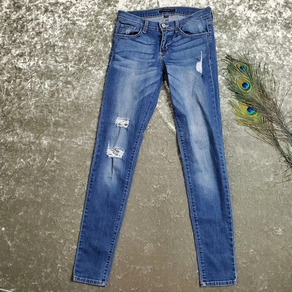 Flying Monkey Distressed Skinny Jeans - Picture 1 of 12